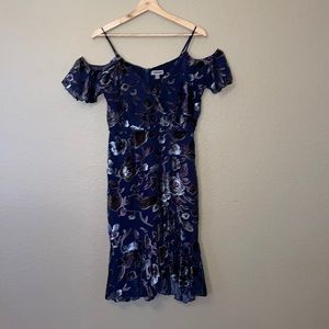 Velvet Floral cocktail dress